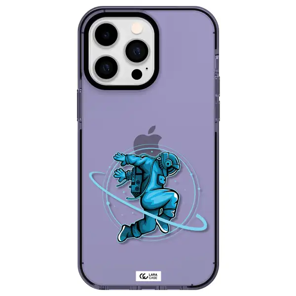 a cartoon of a man skating Apple iPhone 14 pro max impact Lilac Case