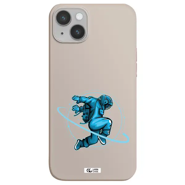 a cartoon of a man skating Apple iPhone 14 Silicone Stone Case