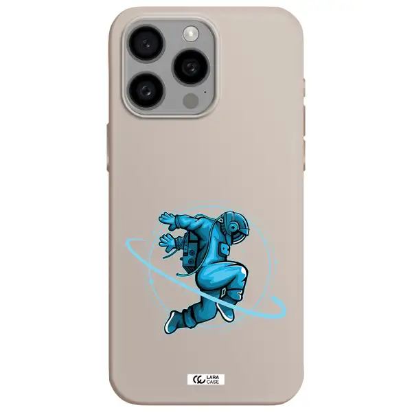 a cartoon of a man skating Apple Iphone 15 Pro max Silicone Stone Case