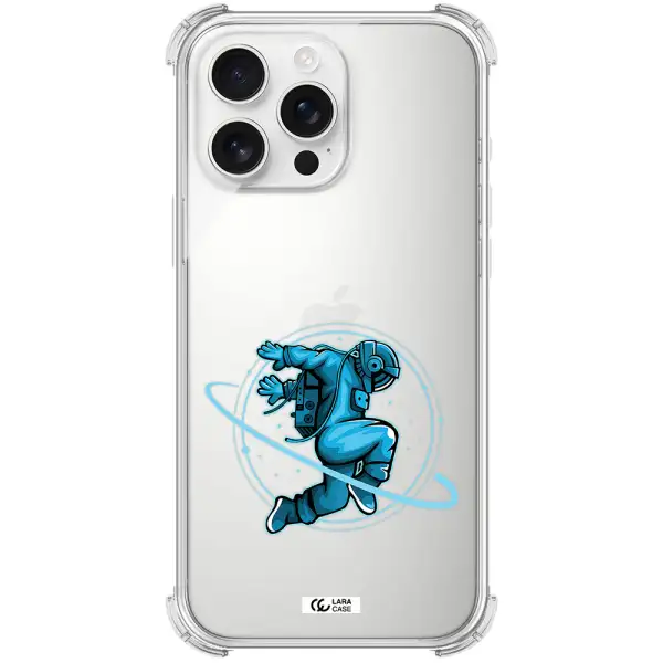 A Cartoon Of A Man Skating Apple Iphone 16 Pro Max Clear Pc Case