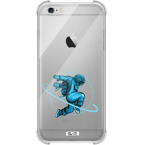 a cartoon of a man skating Apple iPhone 6 s plus Clear PC Case