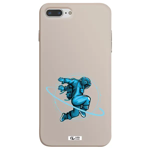 a cartoon of a man skating Apple iPhone 7 plus Silicone Stone Case