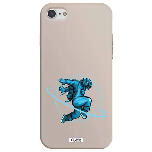 a cartoon of a man skating Apple iPhone 7 Silicone Stone Case