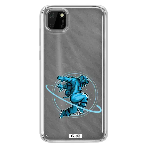 a cartoon of a man skating Huawei Honor 9S Clear TPU Case
