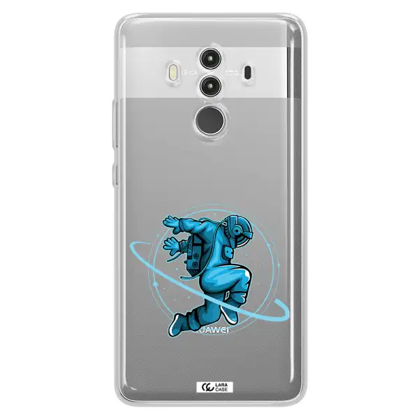 a cartoon of a man skating Huawei Mate 10 Clear TPU Case