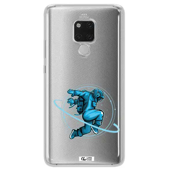 a cartoon of a man skating Huawei Mate 20X Clear TPU Case