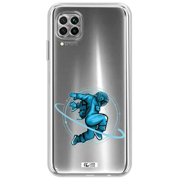 A Cartoon Of A Man Skating Huawei Nova 7I Clear Tpu Case