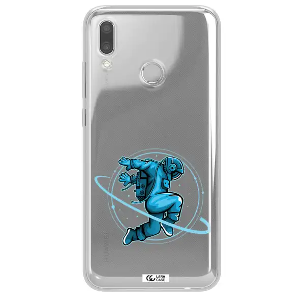 a cartoon of a man skating Huawei P Smart 2019 Clear TPU Case