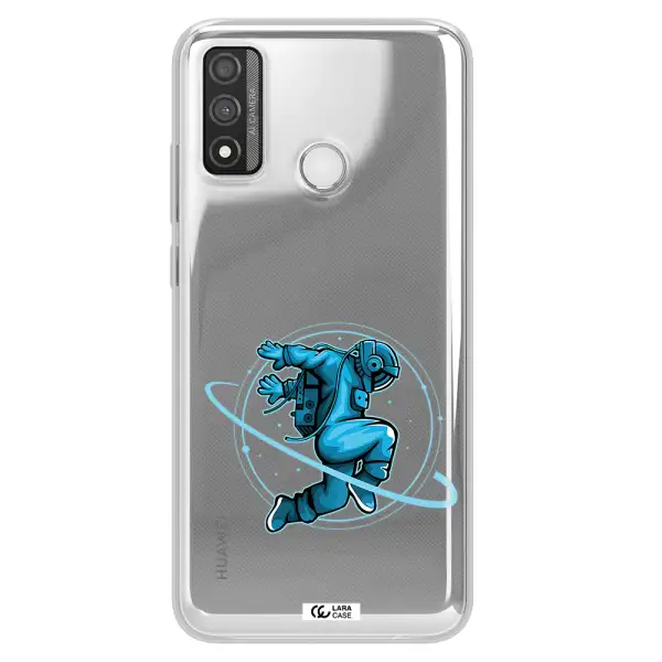 a cartoon of a man skating Huawei P Smart 2020 Clear TPU Case