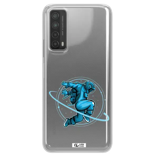 a cartoon of a man skating Huawei P Smart 2021 Clear TPU Case