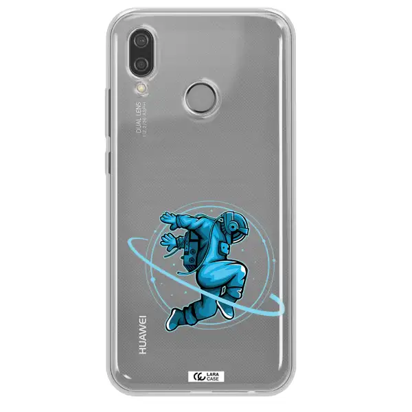 a cartoon of a man skating Huawei P20 Lite Clear TPU Case
