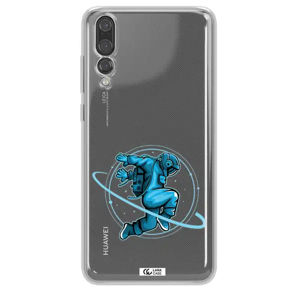 a cartoon of a man skating Huawei P20 Pro Clear TPU Case