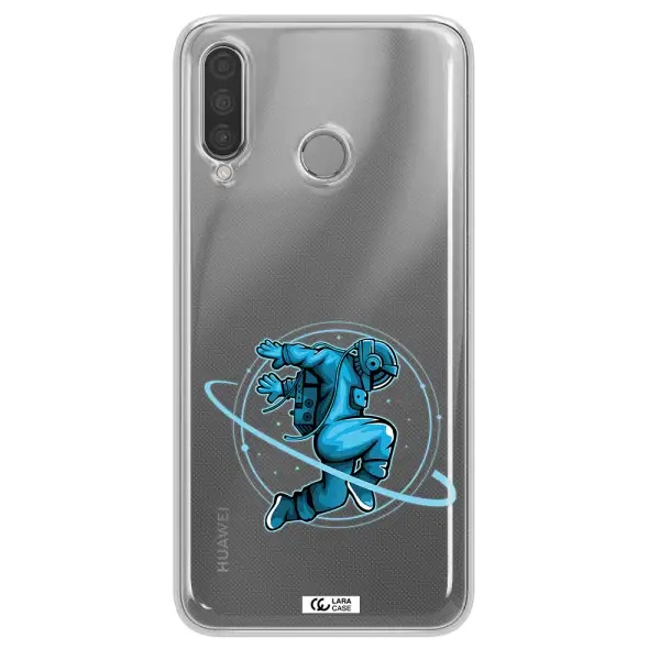 a cartoon of a man skating Huawei P30 Lite Clear TPU Case