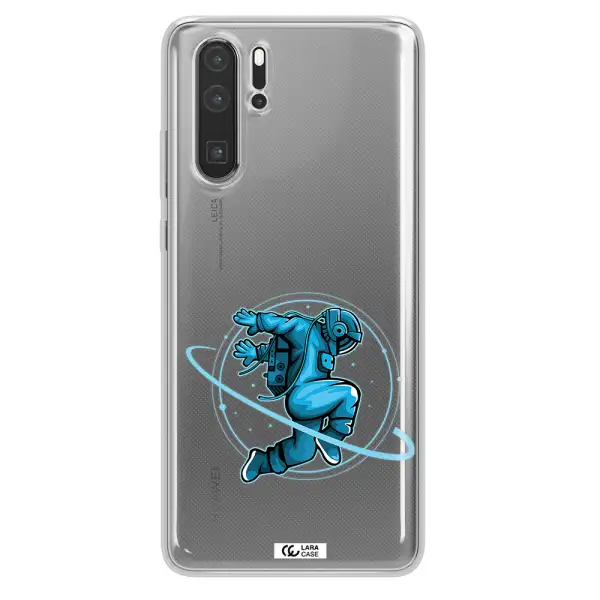 a cartoon of a man skating Huawei P30 Pro Clear TPU Case