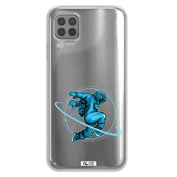 a cartoon of a man skating Huawei P40 Lite Clear TPU Case