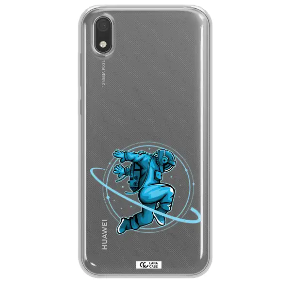 a cartoon of a man skating Huawei Y5 2019 Clear TPU Case