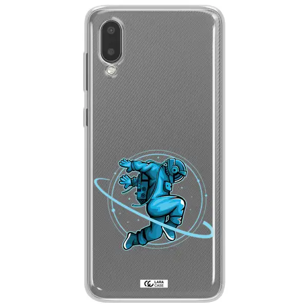 a cartoon of a man skating Samsung A02 Clear TPU Case