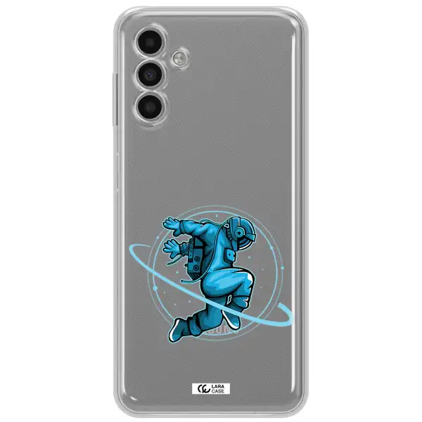 A Cartoon Of A Man Skating Samsung A13 5G Clear Tpu Case