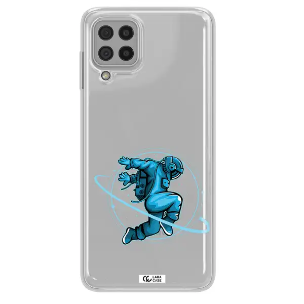 a cartoon of a man skating Samsung A22 4g Clear TPU Case
