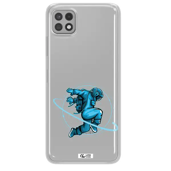 a cartoon of a man skating Samsung A22 5g Clear TPU Case