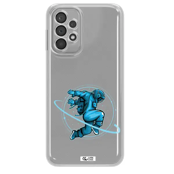 A Cartoon Of A Man Skating Samsung A23 5G Clear Tpu Case