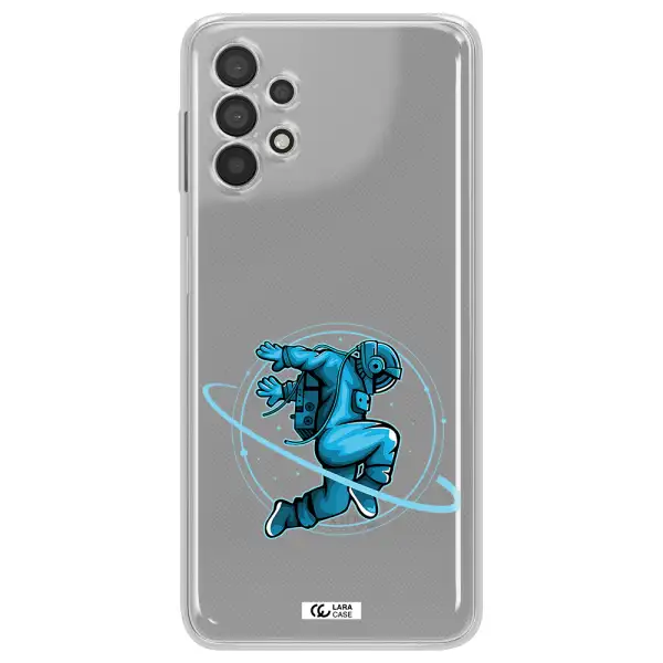 A Cartoon Of A Man Skating Samsung A32 4G Clear Tpu Case