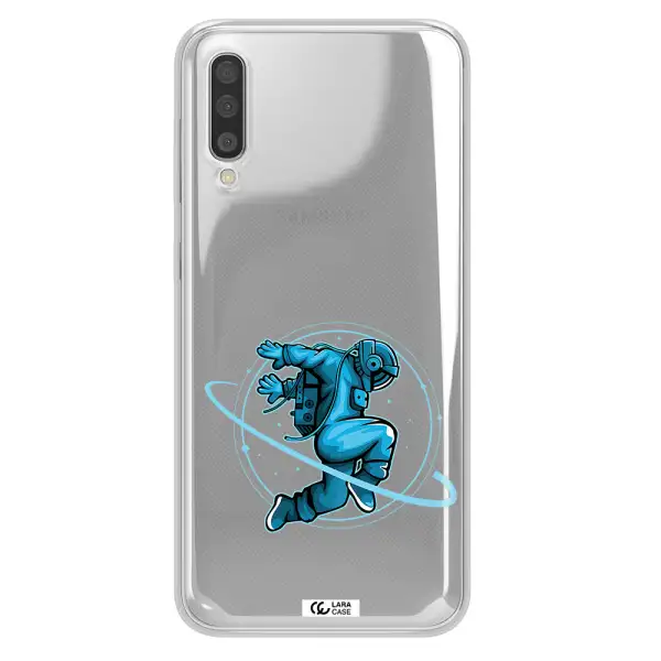 a cartoon of a man skating Samsung A50 Clear TPU Case