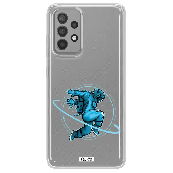 a cartoon of a man skating Samsung A52 Clear TPU Case