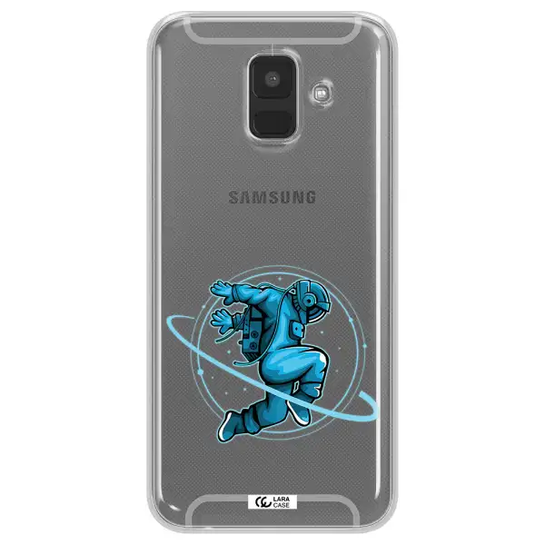 a cartoon of a man skating Samsung A6 Clear TPU Case