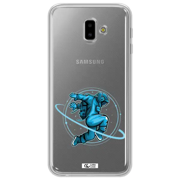 a cartoon of a man skating Samsung J6 Plus Clear TPU Case