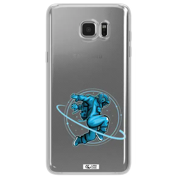 a cartoon of a man skating Samsung Note 5 Clear TPU Case