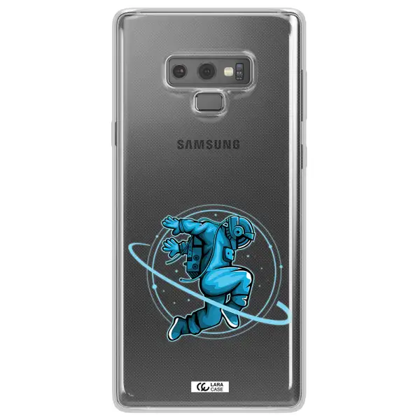 a cartoon of a man skating Samsung Note 9 Clear TPU Case