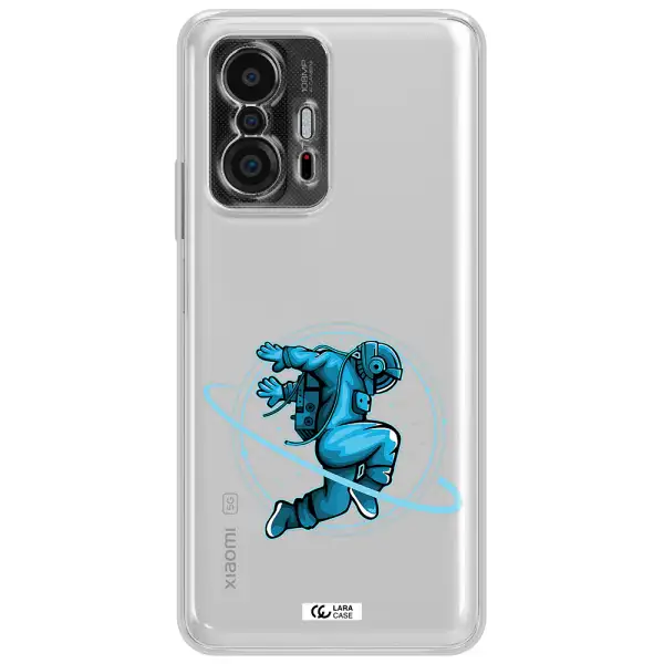 A Cartoon Of A Man Skating Xiaomi 11T Clear Tpu Case