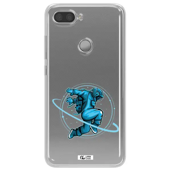 a cartoon of a man skating Xiaomi Mi 8 Lite Clear TPU Case