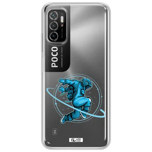 A Cartoon Of A Man Skating Xiaomi Poco M4 Pro 5G Clear Tpu Case