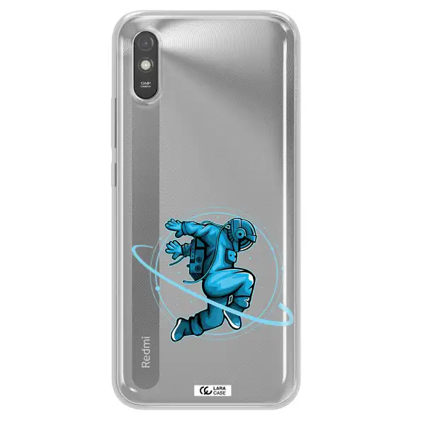 a cartoon of a man skating Xiaomi Redmi 9A Clear TPU Case