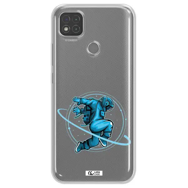 a cartoon of a man skating Xiaomi Redmi 9C Clear TPU Case