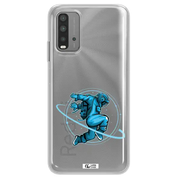 a cartoon of a man skating Xiaomi Redmi 9T Clear TPU Case