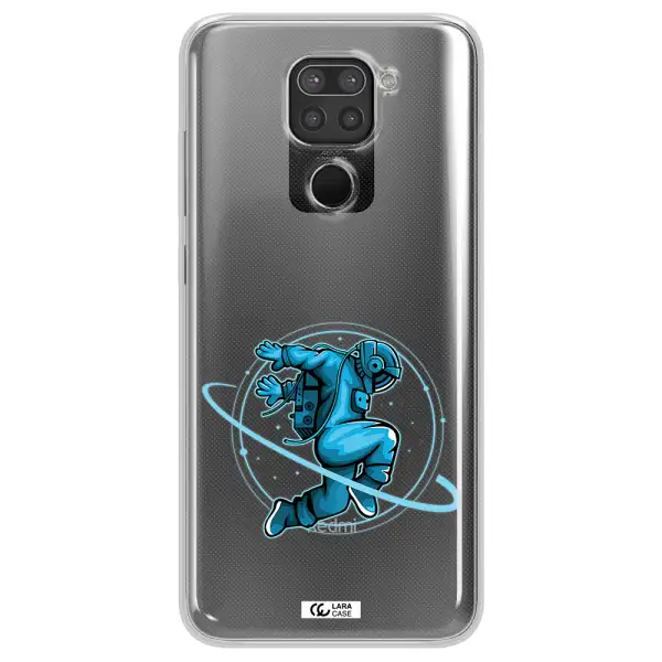 a cartoon of a man skating Xiaomi Redmi Note 9 Clear TPU Case