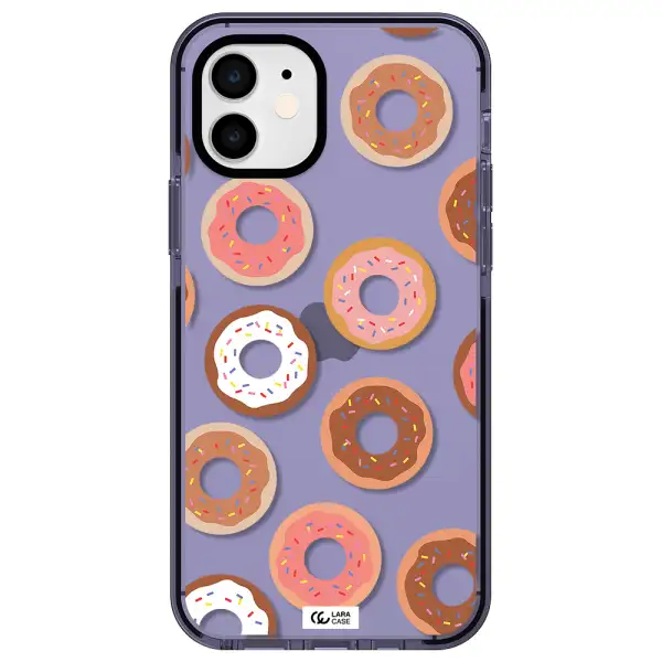 a pattern of donuts with sprinkles Apple iPhone 11 impact Lilac Case