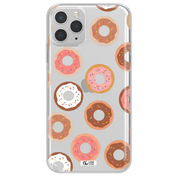a pattern of donuts with sprinkles Apple iPhone 11 pro Clear TPU Case
