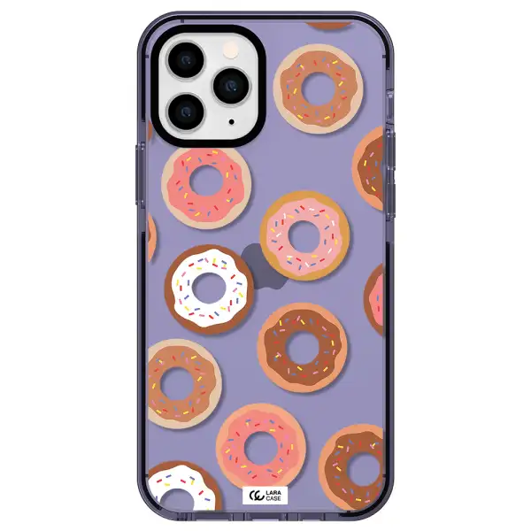 a pattern of donuts with sprinkles Apple iPhone 11 pro max impact Lilac Case
