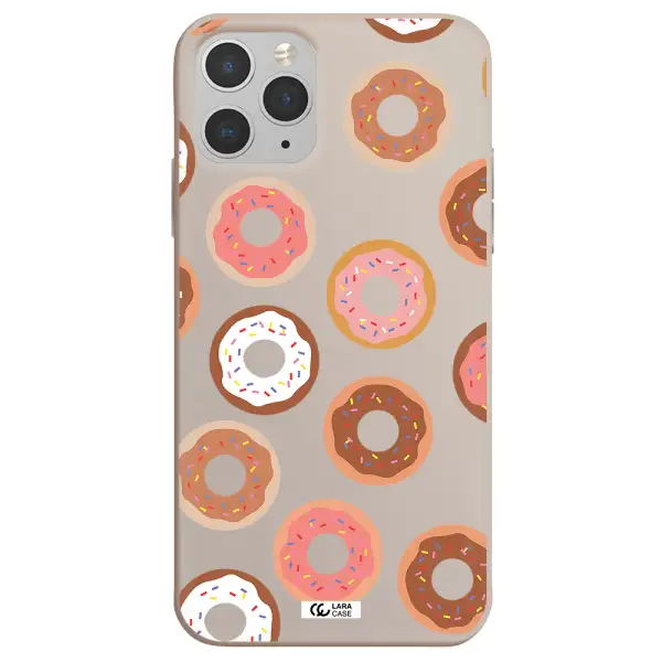 a pattern of donuts with sprinkles Apple iPhone 11 pro Silicone Stone Case