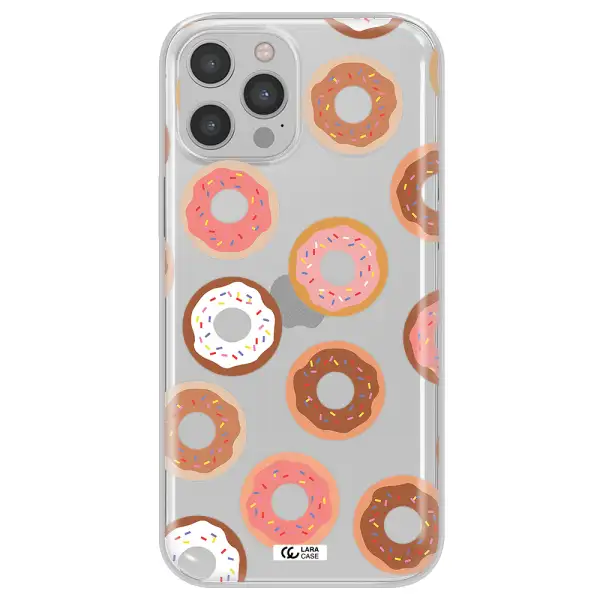 a pattern of donuts with sprinkles Apple iPhone 12 pro Clear TPU Case