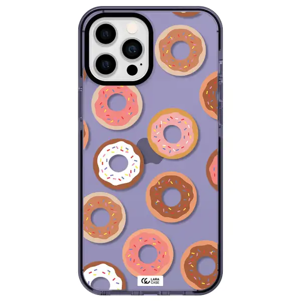 a pattern of donuts with sprinkles Apple iPhone 12 pro max impact Lilac Case