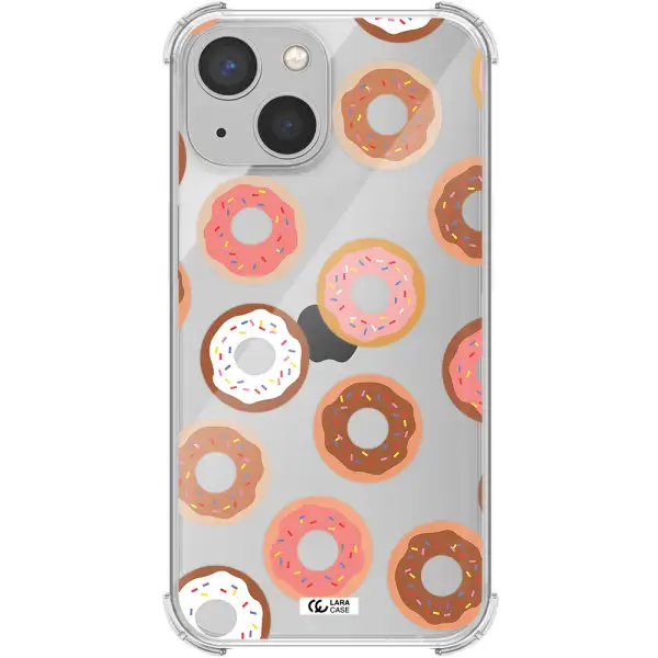 a pattern of donuts with sprinkles Apple iPhone 13 mini Clear PC Case