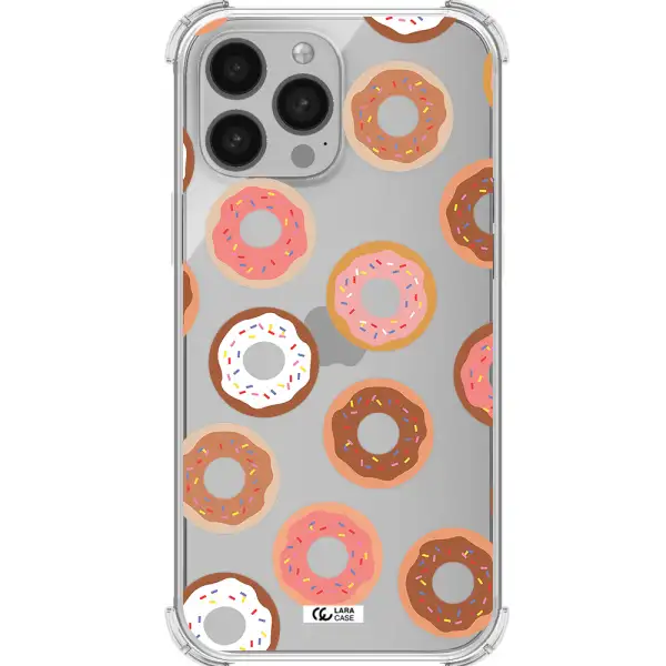 a pattern of donuts with sprinkles Apple iPhone 13 Pro Clear PC Case