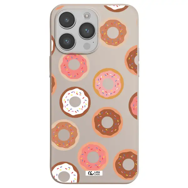 a pattern of donuts with sprinkles Apple iPhone 14 pro max Silicone Stone Case