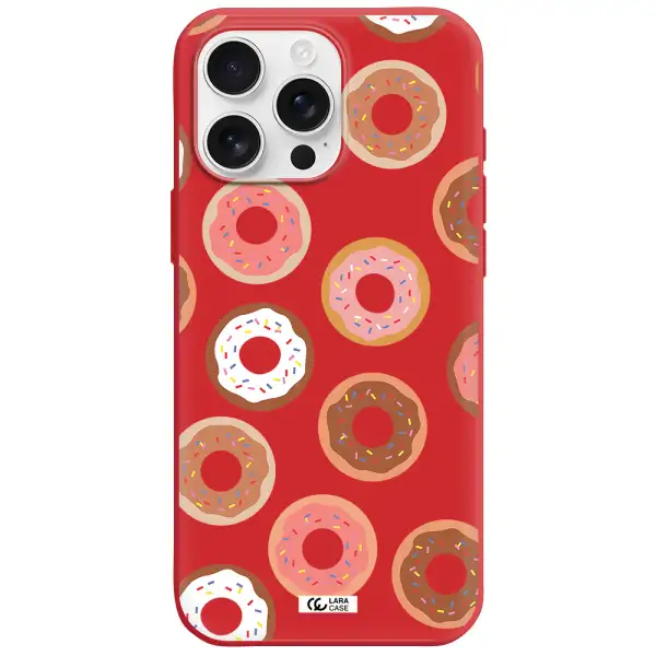 A Pattern Of Donuts With Sprinkles Apple Iphone 16 Pro Max Silicone Stone Case