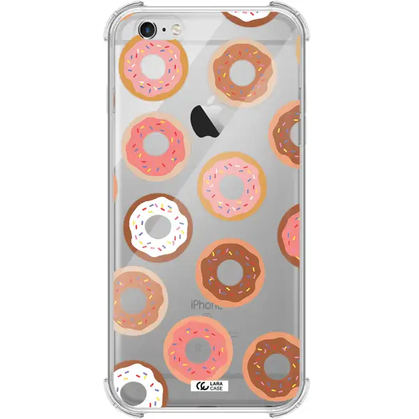 a pattern of donuts with sprinkles Apple iPhone 6 plus Clear PC Case